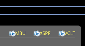 Плейлисти Icecast з хибними посиланнями (скріншот)