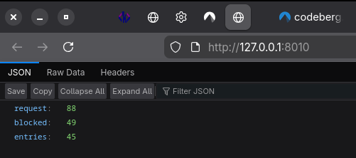 Вигляд головної сторінки JSON/API (скріншот)